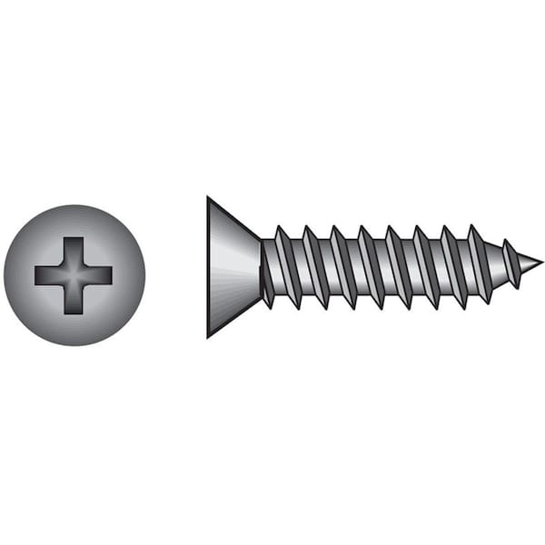 Aceds 8 x 1.25 in. Phillip Flat Head Sheet Metal Screw Zinc 57856 - main